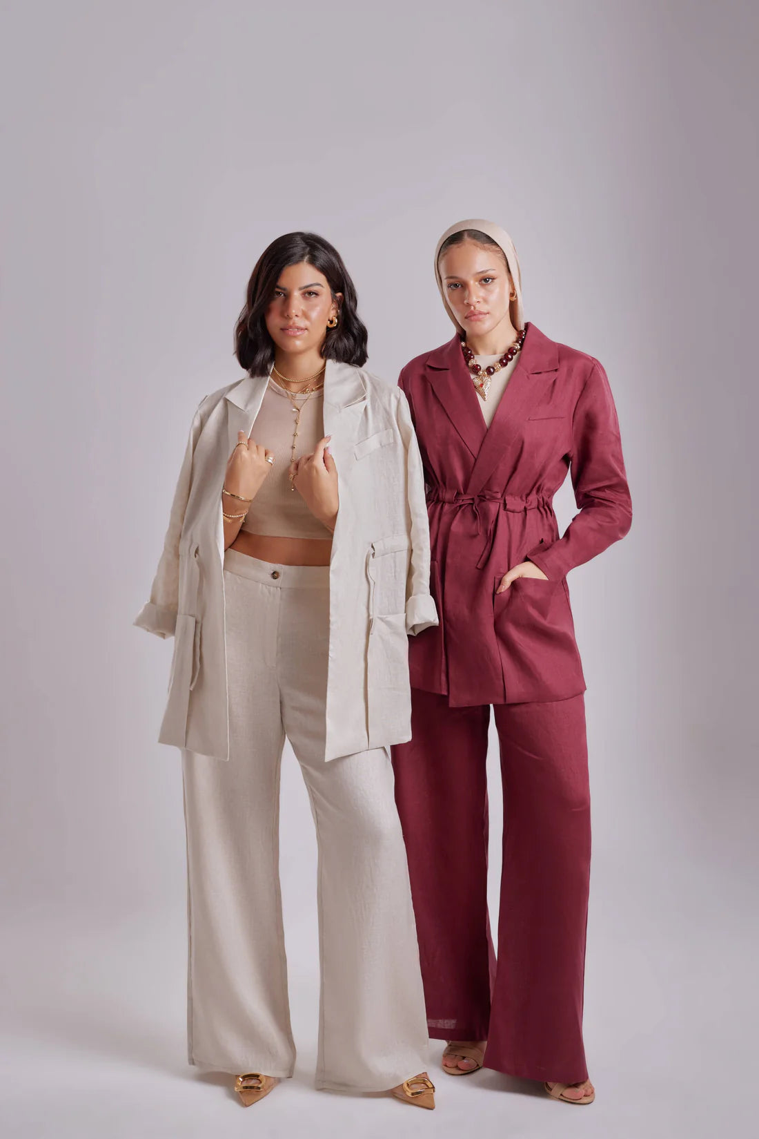 Linen Waist-Tie set