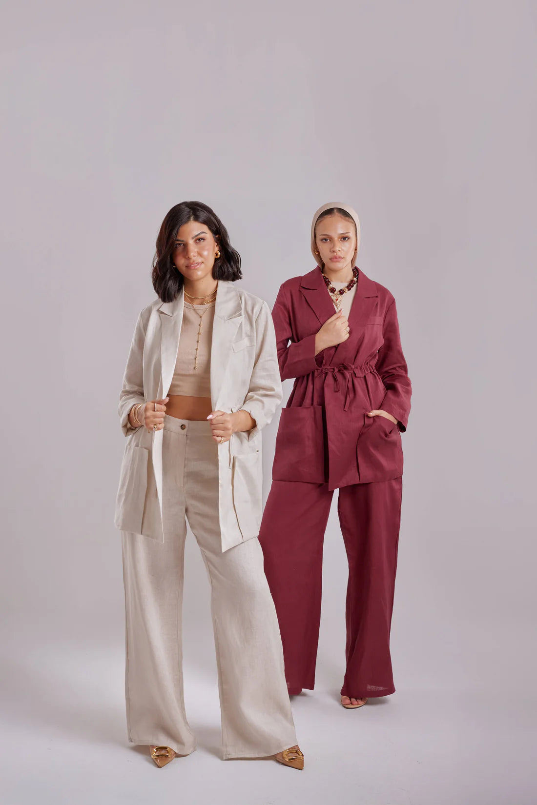 Linen Waist-Tie set