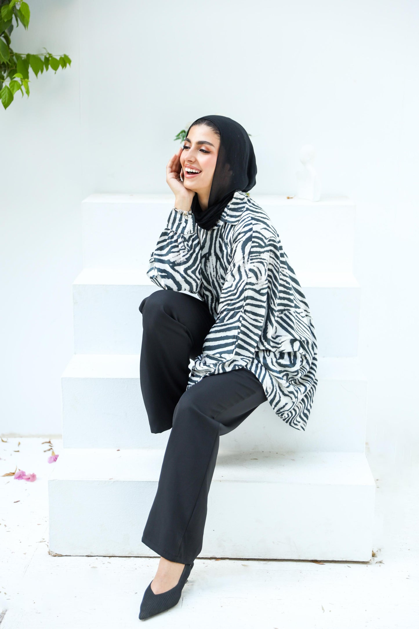 Zebra Satin Shirt