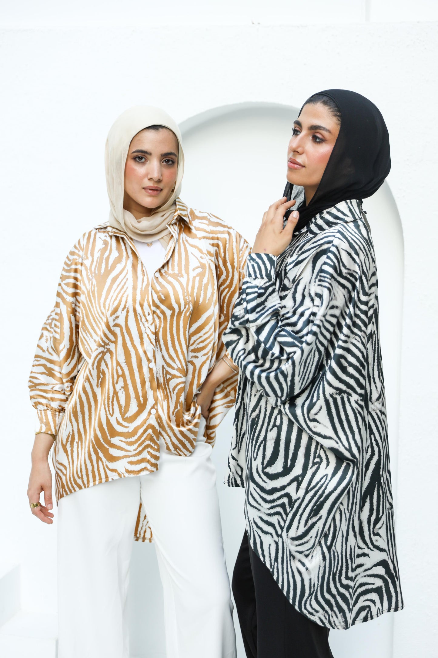 Zebra Satin Shirt