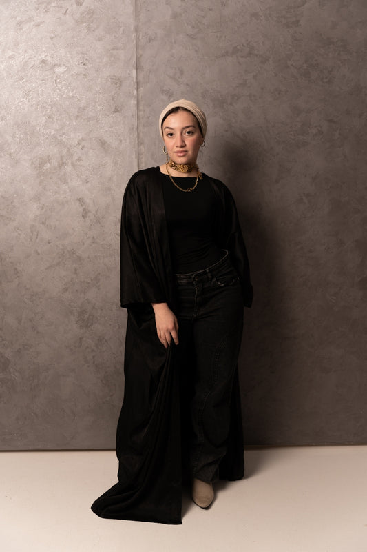 The Noir Satin Kaftan