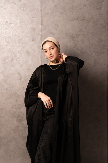 The Noir Satin Kaftan