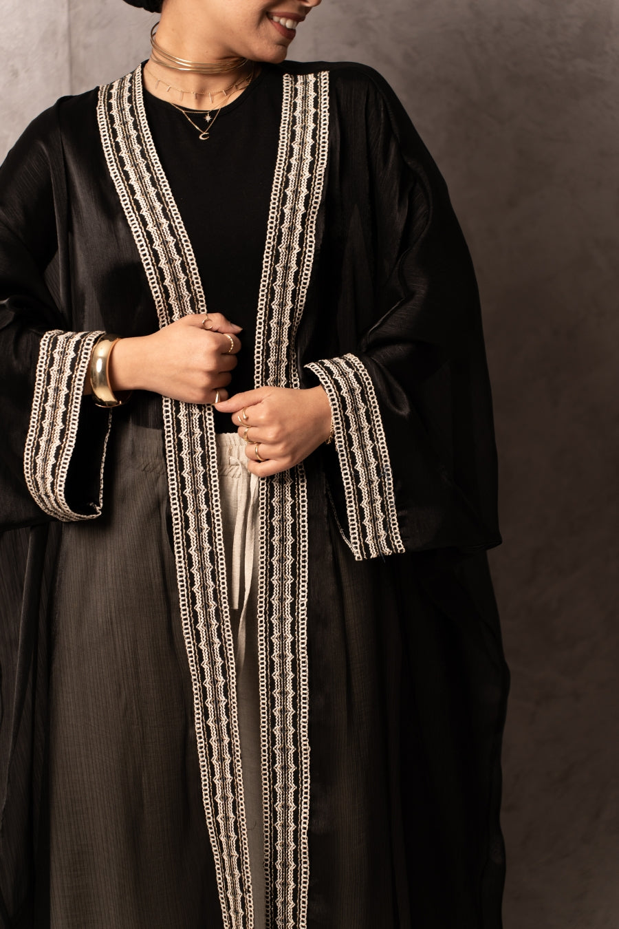 Golden Black Kaftan