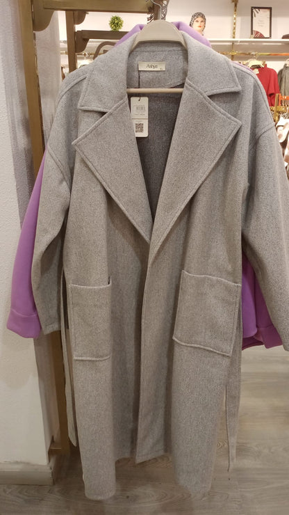 ASHYA LONG COAT جراي, XL