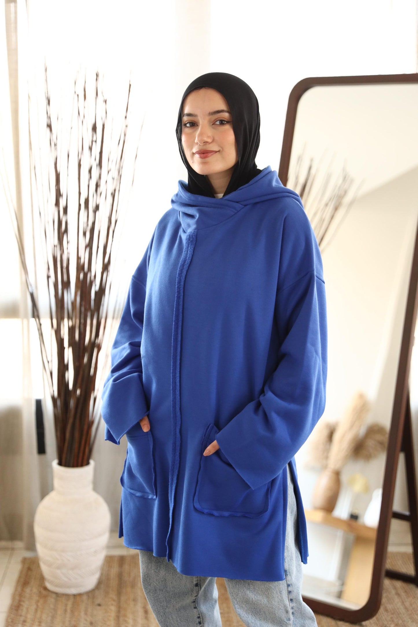 Royal hoodie Blue, Medium