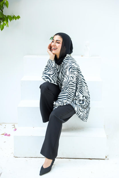 Zebra Satin Shirt